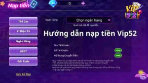Nạp tiền Vip52