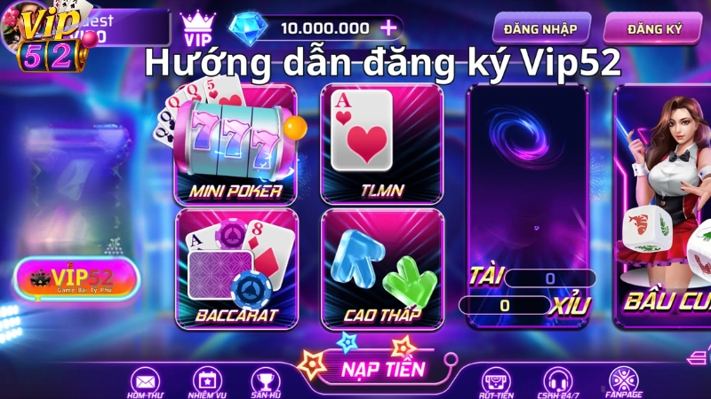 Các bước đăng ký Vip52 chi tiết theo từng bước